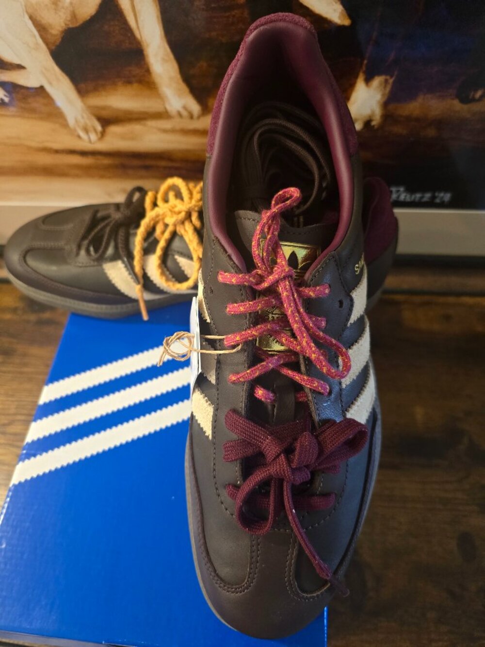 adidas Originals Men's Samba OG Brown / Maroon Sneakers KI8139 Mens Size 10 NEW